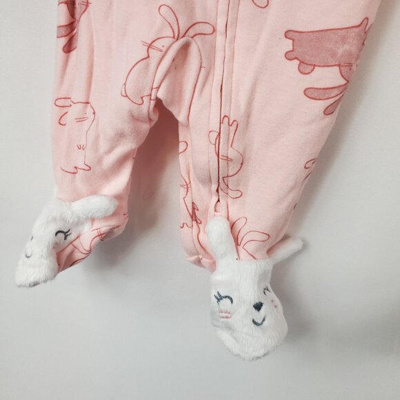 Carters 2 Pack Long Slv Footed Onesies Baby Girls Newborn Pajamas - Picture 8 of 16